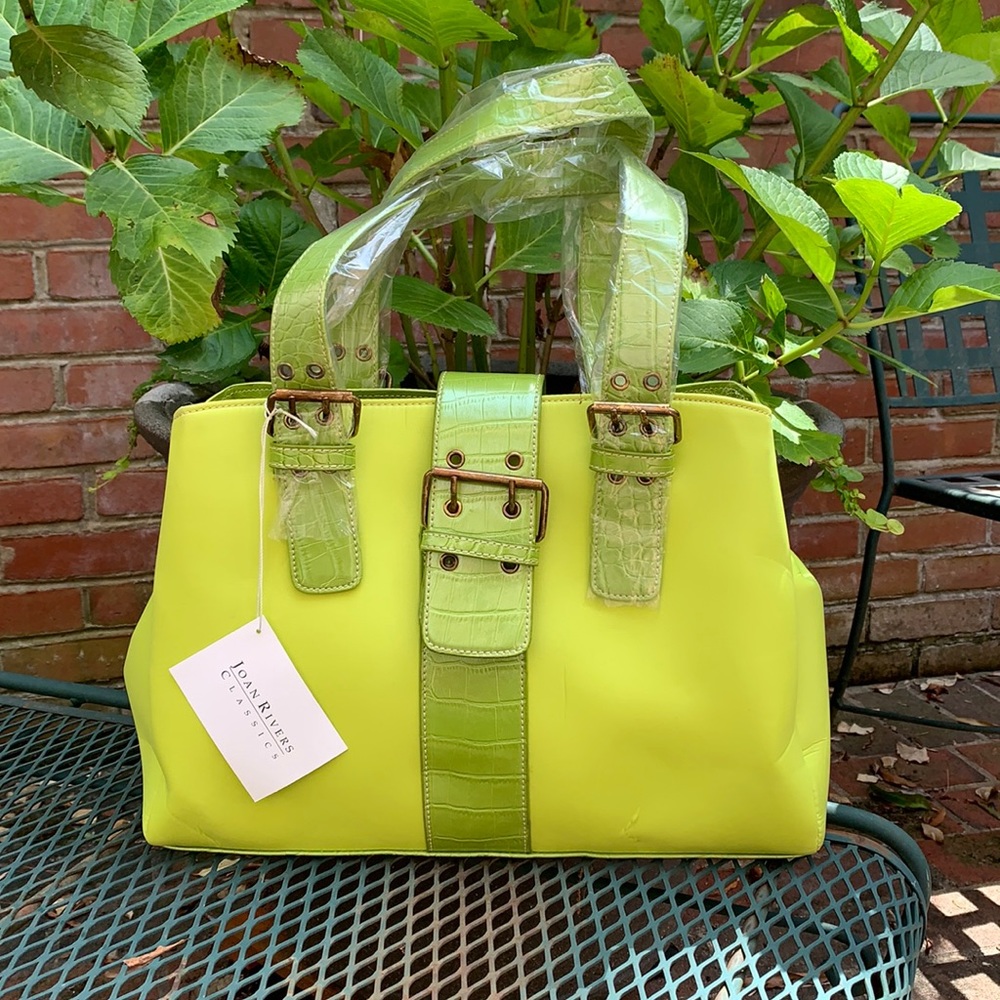 Joan Rivers Citrus Brights bag; Lime Green - NEW!